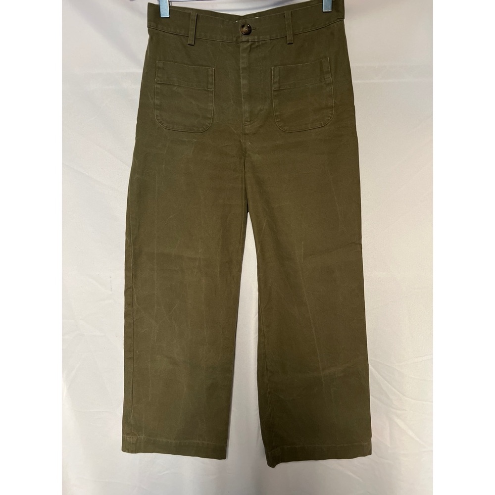 & Other Stories Green Chinos Cropped Cotton